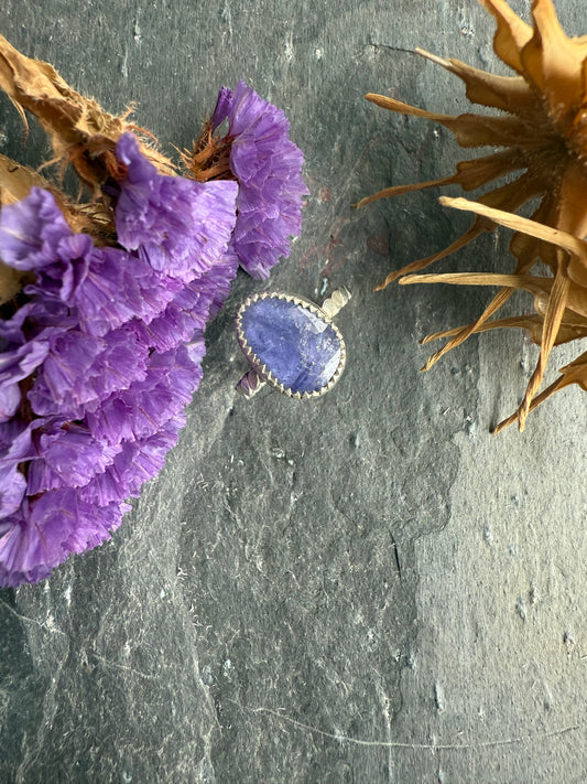 Gemstone stacker ring- Tanzanite- size 6.5