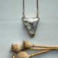 Druzy quartz pendant necklace