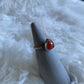 Gemstone stacker ring- size 7.25- carnelian