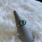 Gemstone stacker ring- size 10- green tanzurine