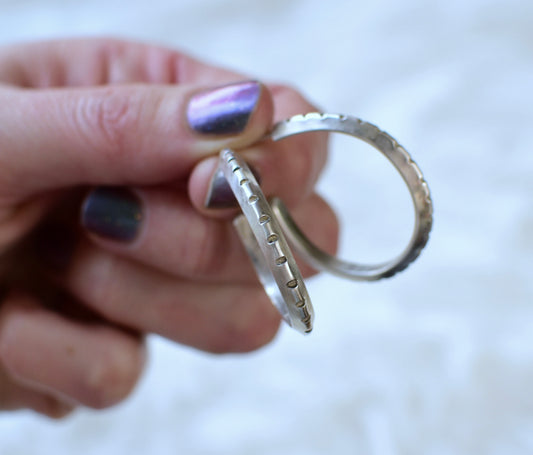 Silver hoops
