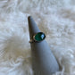 Gemstone stacker ring- size 10- green tanzurine