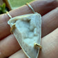 Druzy quartz pendant necklace