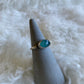 Gemstone stacker ring- size 9.5- aqua chalcedony