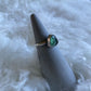 Gemstone stacker ring- size 8.25- green tanzurine