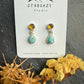 Turquoise and amber earrings