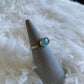 Gemstone stacker ring- size 9.5- aqua chalcedony