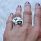 Heron medallion ring- Size 6.5