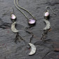 Ametrine crescent moon necklace