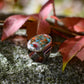 Autumn begins statement ring. Spiny oyster turquoise and sterling silver. Size 6.5