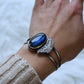 Labradorite and Fern cuff bracelet