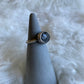 Gemstone stacker ring- size 6.5- grey moonstone