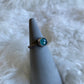 Gemstone stacker ring- size 7- aqua chalcedony