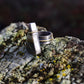 Owyhee jasper- mixed metal- silver and brass statement ring- Size 9.5