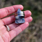 Owyhee jasper- mixed metal- silver and brass statement ring- Size 9.5